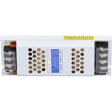 Alimentation LED 12V 60W pour Ruban LED et Éclairage de Vitrine (WCB-12V-60W) (1/5)