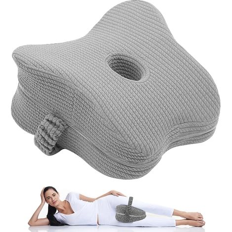 Almohada para rodillas para dormir de lado - Almohada ortopédica para piernas, almohada ortopédica para las rodillas, almohada de espuma viscoelástica para las piernas, almohada ergonómica para dormir (1/4)