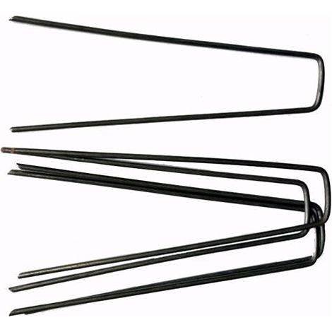 20pz Chiodi a U picchetto 18cm x Telo per Pacciamatura - picchetti in ACCIAIO ZINCATO