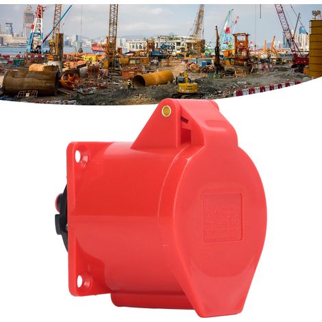 Verkauft im 2er-Pack: Wasserdichte Industrie-Unterputzsteckdose IP44, 5-polig, 32 A, 220–380 V/240–415 V (1/5)