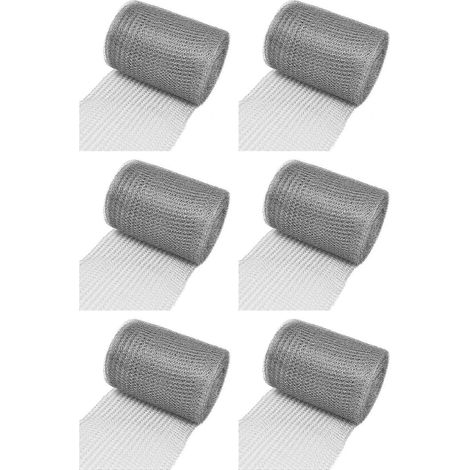 6 grillages métalliques en acier inoxydable, 12,7 cm x 6 m, maille fine, maille serrée pour la protection (1/5)