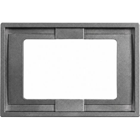 Cadre 2 postes 80120mm série Z plaque 120 en PC ignifuge gris sans prise 18 × 11 × 8 cm – Livraison gratuite
