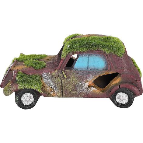 Vintage-Aquarienornament aus beflocktem Kunstharz, Auto- und Aquariendekoration