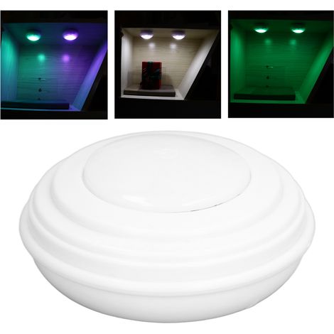 Veilleuse LED multicolore, lampe d'ambiance RGBW avec télécommande et toucher, éclairage intelligent pour placard (sans piles, télécommande avec piles intégrées, lot de 6). (1/5)