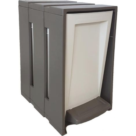 Poubelle - Tina - 19 x 23 x 30 cm - Taupe - Livraison gratuite