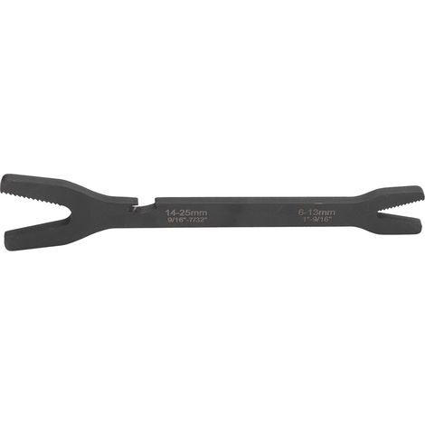Clé à molette acier C45 6-25mm double tête type Y outil à main pour réparation entretien véhicules noire (1/5)