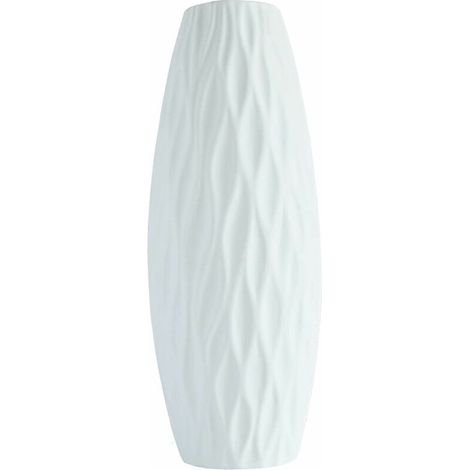 Green Mobility-Vase en céramique mat Vase en céramique blanche pour la décoration de la maison Vase bohème (20CM) (1/5)