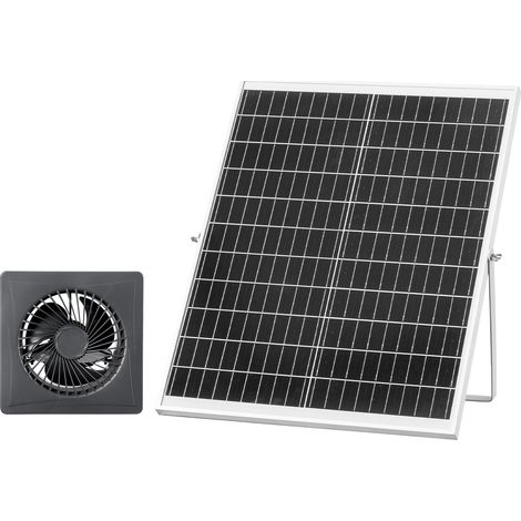 VEVOR 25W Solar Ventilator, 12V Solarpannel mit Einzelventilator, Max. 2030 U/min Solar Lüfter für 374 m³/h Luftstrom, 4,3 m/s Solarbetriebener Abluftventilator für Kleine Hühnerställe Gewächshäuser (1/5)