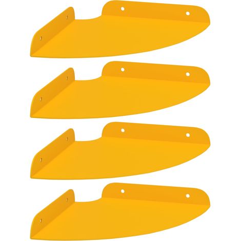 Maison Exclusive - Schwebendes Regal mit Regal 4 pcs Senfgelb 18