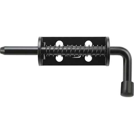Loquet Porte en Métal Massif Longueur 13 cm Verrou Porte Exterieur/Coulissante Noir Antirouille pour Portes, Fenêtres et Clôtures (1/5)
