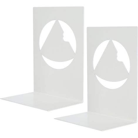 2 Serre-Livres en Métal Lourd Anti-Glisse, Support pour Livres de Bureau, Bibliothèque ou Étagère (Design Pastèque) (1/5)