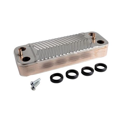 Saunier Duval – Échangeur thermique 12 plaques – Longueur 1200mm – Pour installations sanitaires – Efficacité optimale en chauffage