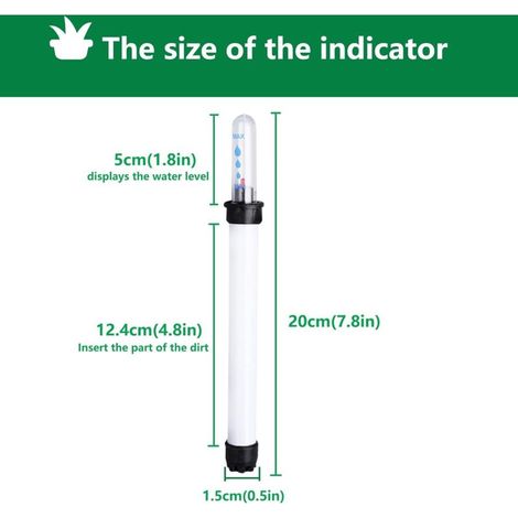 Ensemble de 4 humidimètres de sol, indicateur de niveau d'eau pour plantes, sol