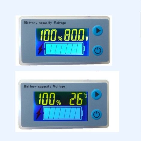 Voltmètre de batterie 12V Voiture, Jauge de Tension LCD avec Écran, Indicateur de Charge Électrique, Moniteur de Puissance Automobile (1/5)