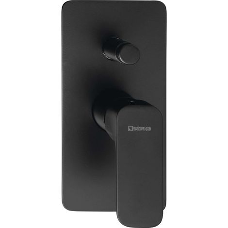 Sapho Spy - Grifo empotrado de ducha, 2 salidas, negro mate PY42/15 (1/2)