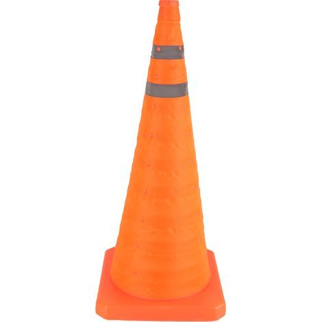 Cône de Sécurité Pliable avec Collier Réfléchissant et Base Renforcée pour Parking et Entraînement de Conduite (1/5)