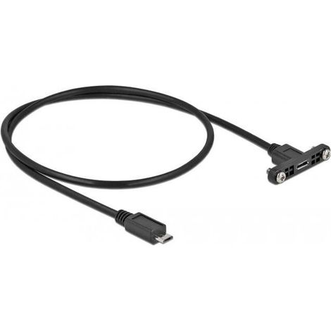 Delock cable usb 2.0 micro-b hembra usb 2.0 micro-b macho 0.5 m (1/2)