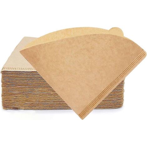 1 boîte de 100 filtres à café en papier pour cafetière à filtre (1 à 4 tasses), filtre à café en poudre pour cafetière à filtre manuelle.