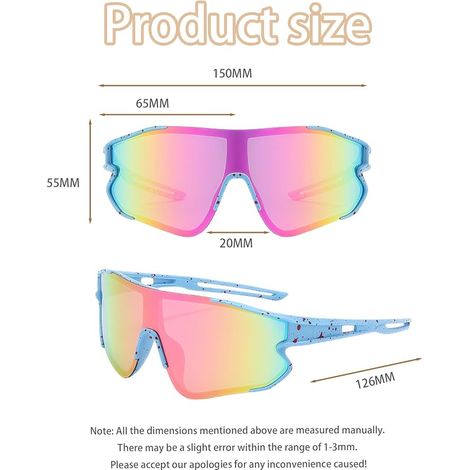 Zwei Paar Unisex-Sportsonnenbrillen mit polarisierten Gläsern, Fahrradbrillen, geeignet zum Skifahren, Radfahren und Laufen. (1/3)