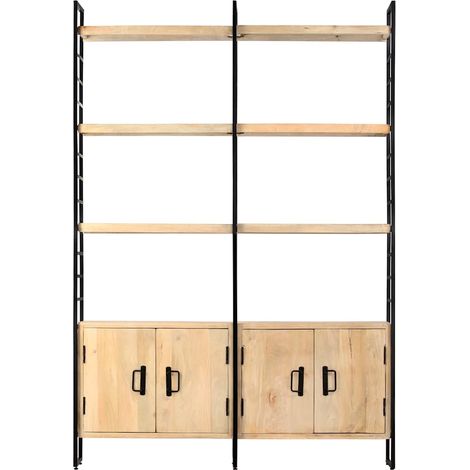 Maison Exclusive - Libreria a 4 Livelli Legno Massello di Mango 124x30x180 cm (1/5)