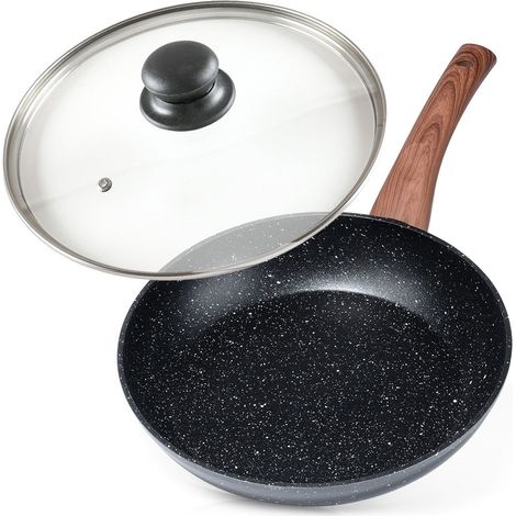 Sartén de granito con tapa de cristal BLACK&WOOD 24 cm (1/5)