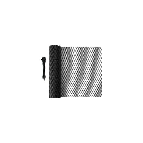 Clôture en Maille Plastique Noir, 6 m x 40 cm, Filet Polyvalent pour Protection des Arbres, Barrière pour Chats, Chiens, Lapins et Plantes