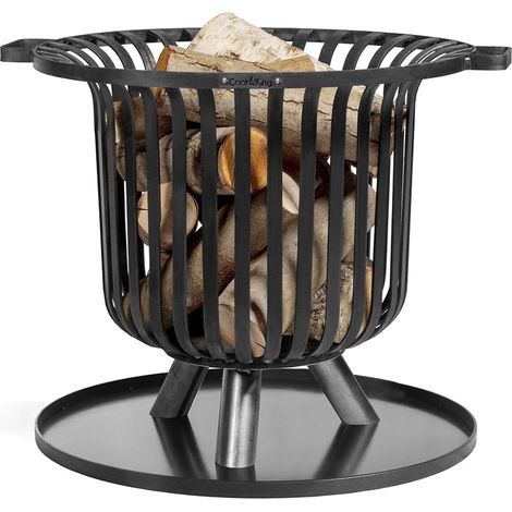 CookKing Stahl Feuerkorb Verona  Schwarz  60x60x52 cm (1/5)