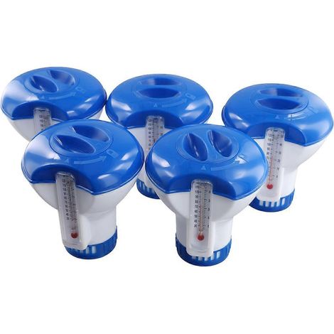 Distributeur de pastilles de chlore flottantes pour piscine (lot de 5) (1/5)