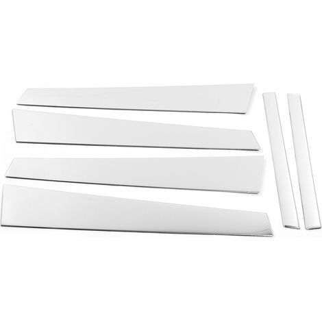 Lot de 6 garnitures décoratives en alliage d'aluminium pour montants de vitres de voiture (B) compatibles avec les BMW Série 7 F01 et F02 (2008-2014) (1/5)