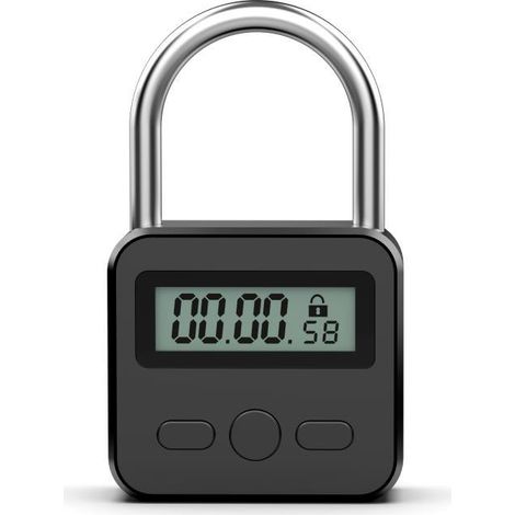 Minuteur électronique à écran LCD rechargeable USB, verrou de contrôle du temps et sécurité