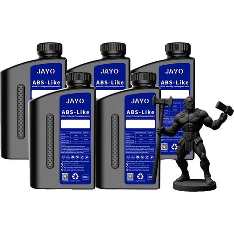 Resina per stampanti 3D, alta precisione, polimerizzazione rapida, colore nero simile all'ABS - 5 kg (1/2)