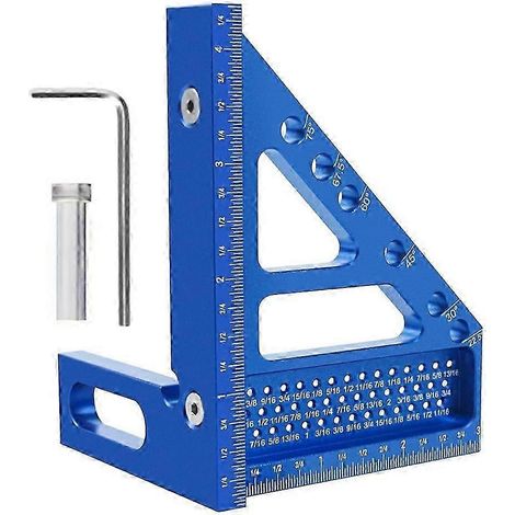 Jauge d'angle multifonctionnelle en aluminium pour le travail du bois, à 90 degrés, facile à utiliser et permettant de mesurer les angles avec précision. (1/5)