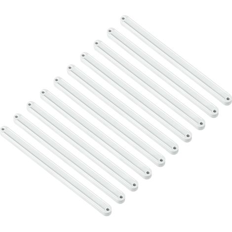Glissières de Tiroir, 10 Pièces 235mm - Glissières de Tiroir en Plastique, Rails de Guidage Rainurés Montés sur le Côté pour Tiroirs de Meubles de Chevet Armoires Commodes (Blanc) (1/5)