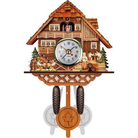 Große Kuckucksuhr aus Holz im Vintage-Stil, zur Dekoration von Wohnzimmer, Schlafzimmer oder Büro (1/5)