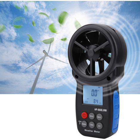 866B-WM Handliches digitales Windgeschwindigkeitsmessgerät, Luftvolumenmesser, Anemometer (1/5)