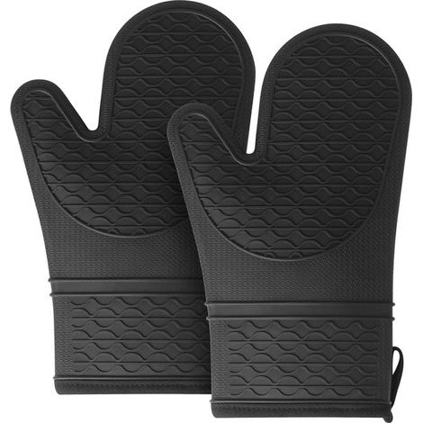 Guanti da forno in silicone, confezione da 2, guanti da forno resistenti al calore, antiscivolo, guanti da forno morbidi, guanti da forno flessibili per cucina, presine, forno (1/5)