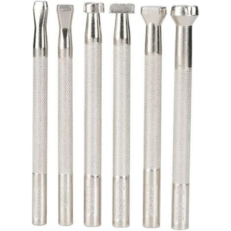 Set di 6 utensili da intaglio in pelle antiscivolo con motivo stampato pesce e maniglia per il fai da te (stampa di pesce) (1/5)