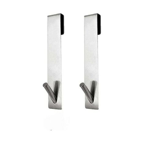 2 Pièces Crochet Paroi de Douche Verre,Crochet de Douche en Acier Inoxydable,Porte Serviette Salle de Bain Sans Percage,Crochets de Porte de Douche,Pour Suspendre Set de Douche,Serviette(Argen