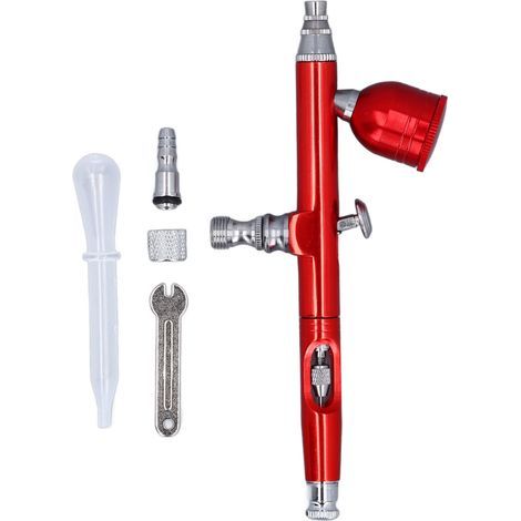 [Verstellbare Airbrush-Pistole] Düse aus Kupfer und Aluminium, 0,3 mm Farbauftrag, Möbelreparatur. Benutzerfreundliche Spritzpistole. (1/5)