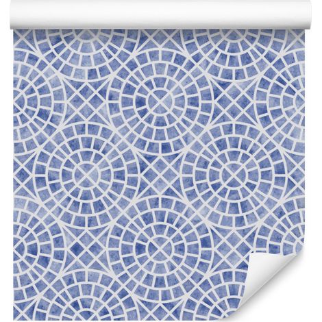 Papel pintado de mosaico geométrico para salón y dormitorio, 50x1000 cm. (1/5)