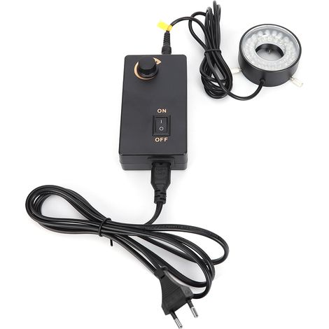 Anneau lumineux LED à luminosité réglable pour microscopes vidéo et instruments optiques - Prise UE 100-240 V (1/5)