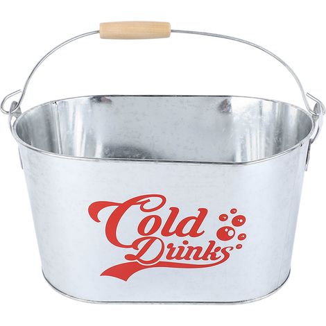 Seau à bière ovale avec poignée latérale, grande capacité, antirouille, élégant, idéal pour bar et barbecues, type froid. (1/5)