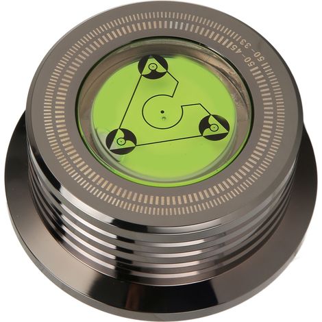 Stabilisateur de Poids Professionnel 50Hz 45tr/min pour Platine Vinyle avec Niveau et Mesure de Vitesse Noir Brillant (1/5)