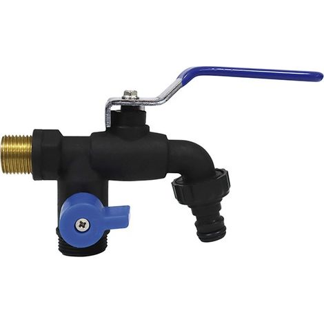 Grifo antihielo ½” con dos salidas ¾” y toma automática C6373 (1/2)