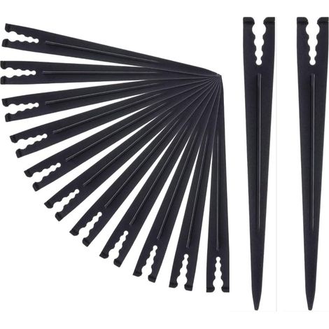 100 estacas de apoyo de goteo de riego para tubo de 1/4 de pulgada, tubos de goteo universales, estacas de plástico para riego, invernadero, jardín, estacas de patio de luz de Navidad (1/5)