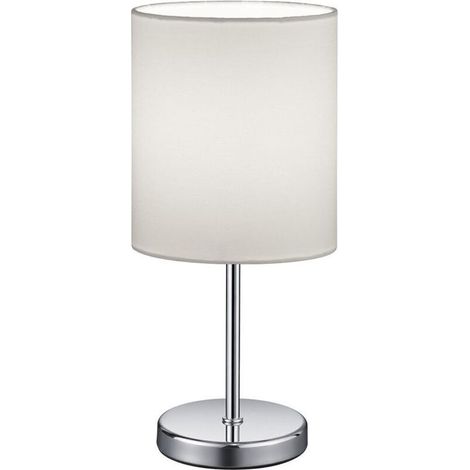 Lampe de table, abat-jour en tissu, E14, 40 W, Blanc, 13 x 13 x 28,5 cm (1/3)