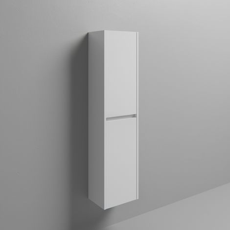 Montego Gloss White 350mm x 1400mm Wall Mounted 2 Door Tall Storage Unit