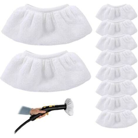 BUNTHAUS 10 Pièces Bonnettes Microfibre Lingettes, Housses De Rechange Pour Nettoyeur Vapeur À Main, Accessoires Compatibles Avec Karcher SC1 SC2 SC3 SC4 SC5 SC7 Nettoyeur Vapeur (1/5)