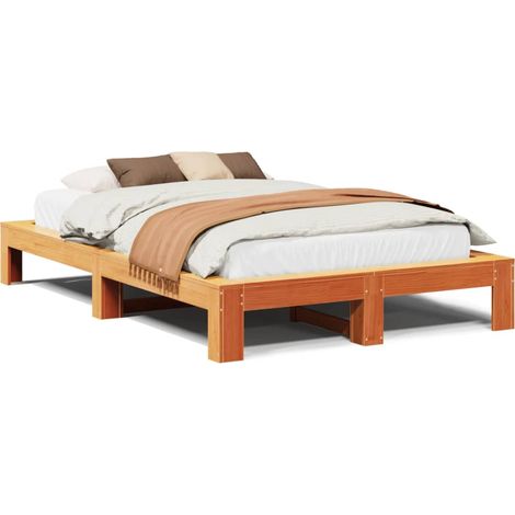 Maison Exclusive - Letto senza Materasso Marrone Cera 120x190 cm in Legno di Pino