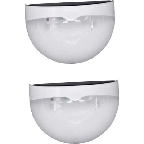 2pièces Lampe De Courtyard Solaire Étanche Design Semicirculaire Éclairage (1/5)